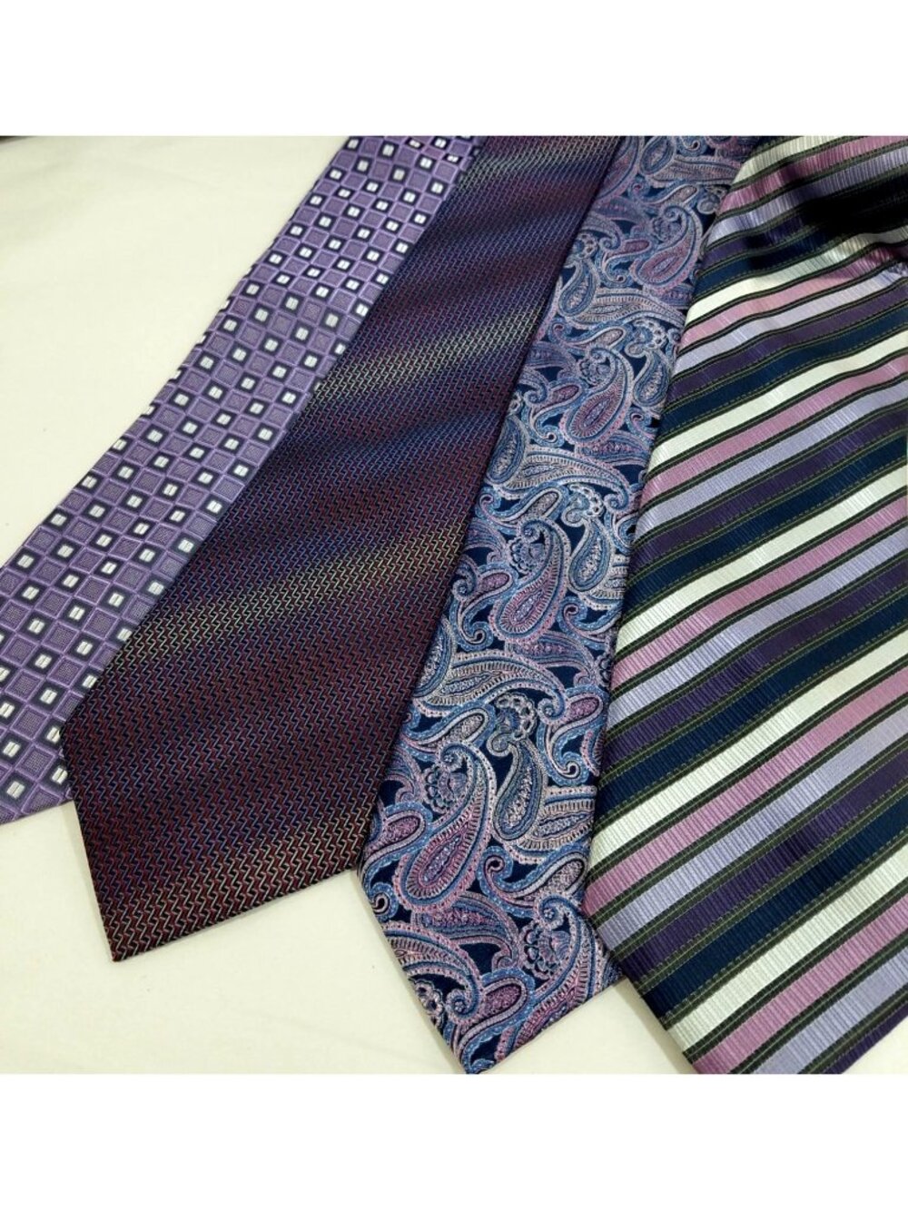 Set Of 4 Mens Silk Ties By Pronto Uomo Croft & Barrow Bergamo